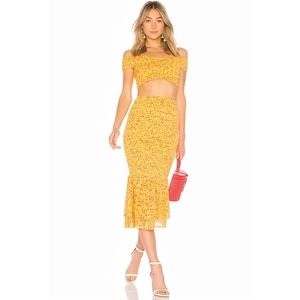 Lovers + Friends Yellow Floral Dress